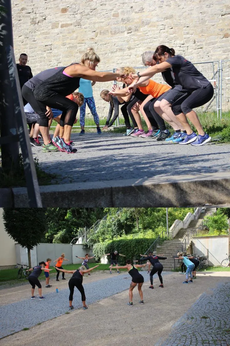 Dip exercise on urban park bench structure